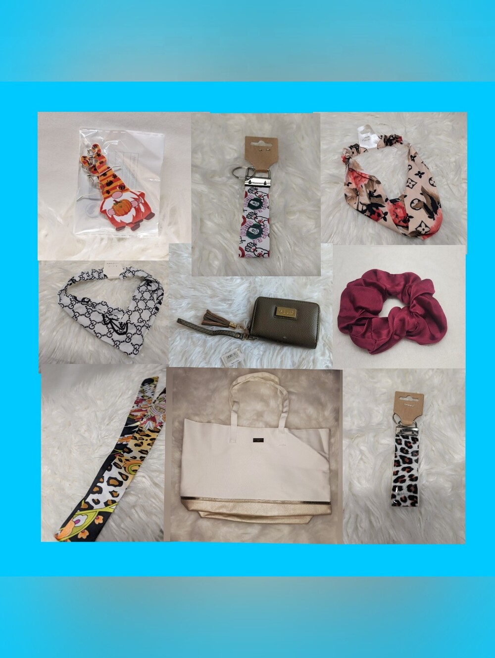 Bundle Nwt Lot Sale Canvas Tote Bag with Gold Trim Women's Everyday Shoulder Bag